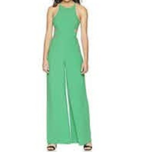 Halston Heritage Women Wide Leg Jumpsuit Size 10 ! - Picture 1 of 10